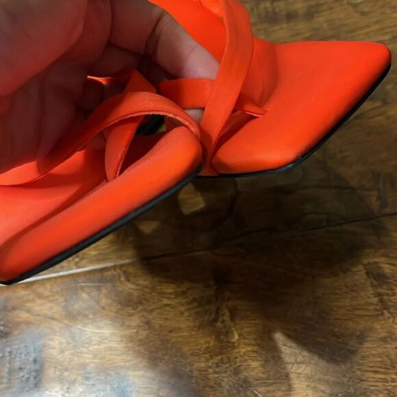 Jeffrey Campbell Mercantile Neoprene Strappy Sandal, Orange, size 7.5 - Picture 7 of 10